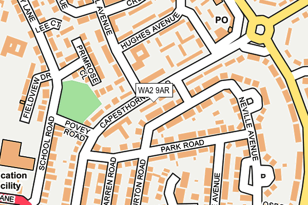 WA2 9AR map - OS OpenMap – Local (Ordnance Survey)