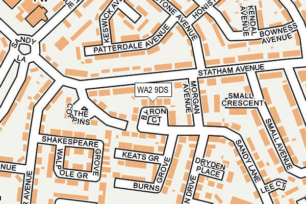 WA2 9DS map - OS OpenMap – Local (Ordnance Survey)