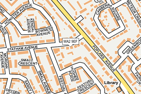 WA2 9EF map - OS OpenMap – Local (Ordnance Survey)