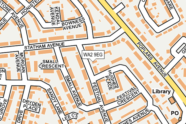 WA2 9EG map - OS OpenMap – Local (Ordnance Survey)