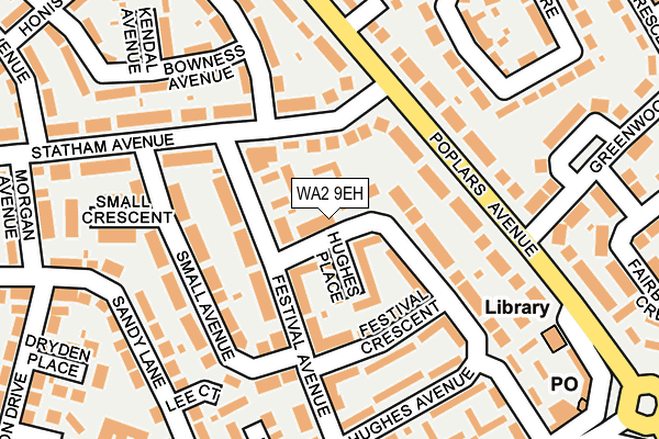 WA2 9EH map - OS OpenMap – Local (Ordnance Survey)