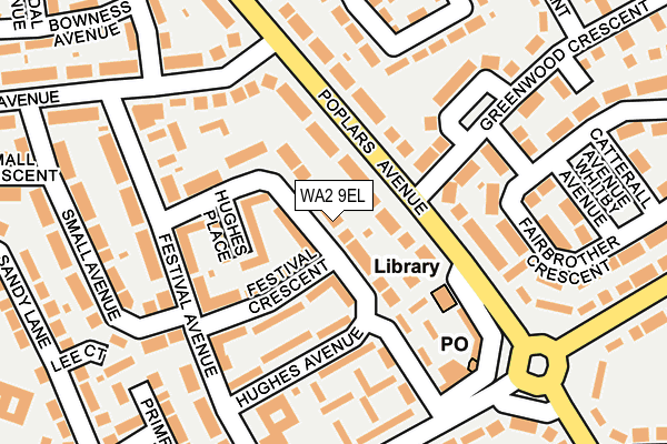 WA2 9EL map - OS OpenMap – Local (Ordnance Survey)