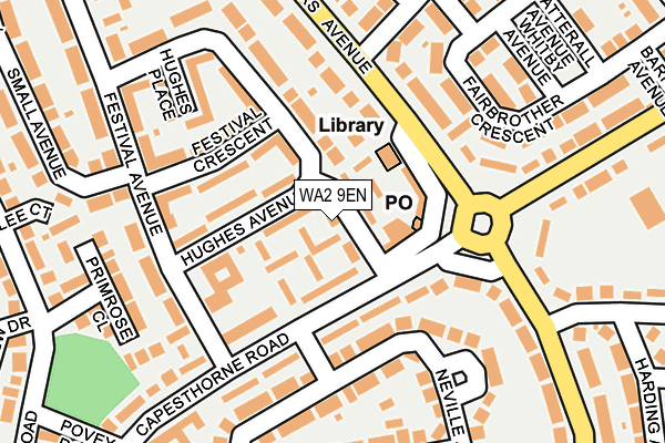 WA2 9EN map - OS OpenMap – Local (Ordnance Survey)
