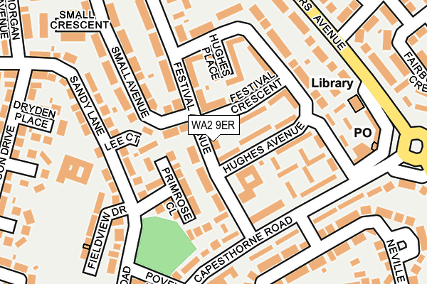 WA2 9ER map - OS OpenMap – Local (Ordnance Survey)