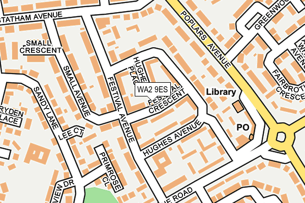 WA2 9ES map - OS OpenMap – Local (Ordnance Survey)