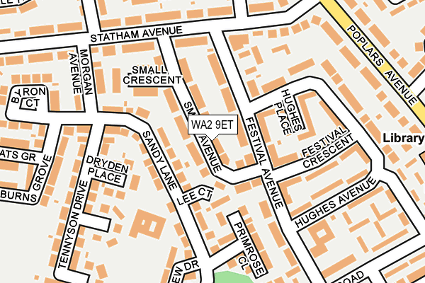 WA2 9ET map - OS OpenMap – Local (Ordnance Survey)