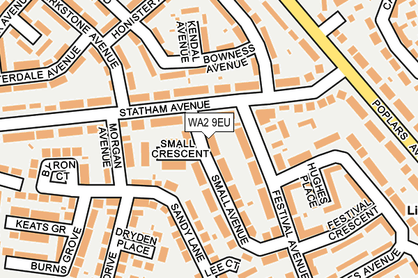 WA2 9EU map - OS OpenMap – Local (Ordnance Survey)