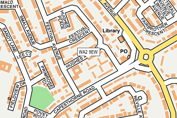 WA2 9EW map - OS OpenMap – Local (Ordnance Survey)