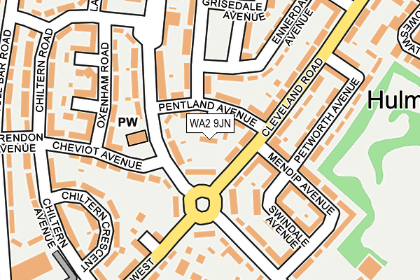 WA2 9JN map - OS OpenMap – Local (Ordnance Survey)