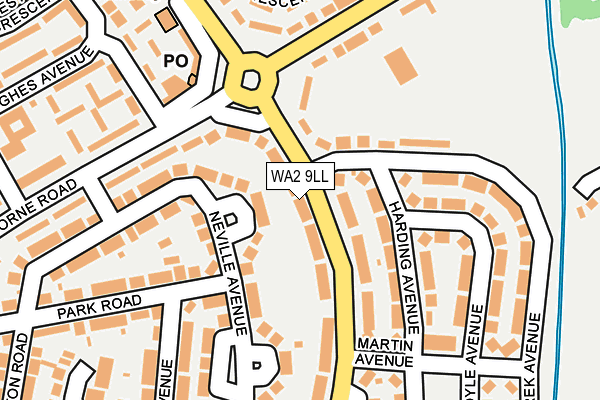WA2 9LL map - OS OpenMap – Local (Ordnance Survey)