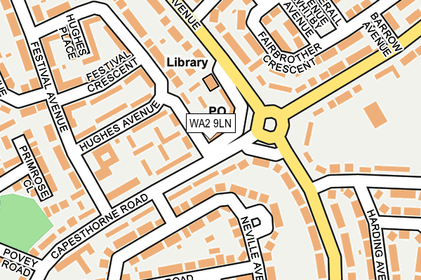 WA2 9LN map - OS OpenMap – Local (Ordnance Survey)