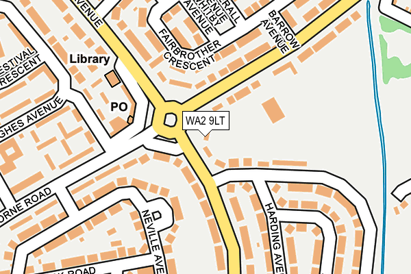 WA2 9LT map - OS OpenMap – Local (Ordnance Survey)