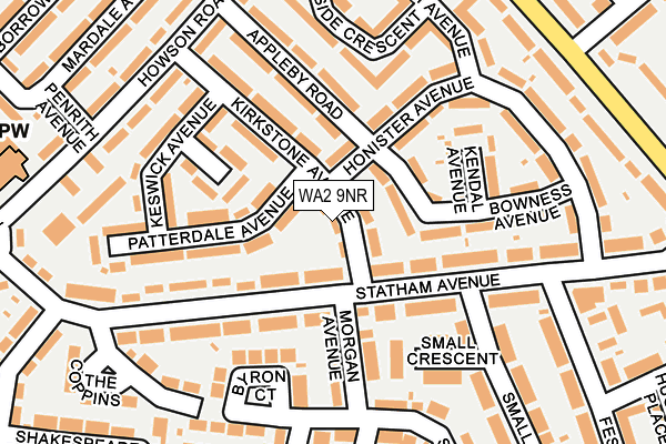 WA2 9NR map - OS OpenMap – Local (Ordnance Survey)