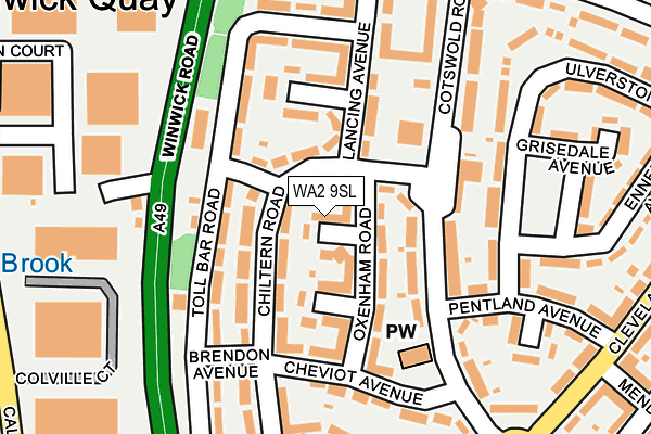 WA2 9SL map - OS OpenMap – Local (Ordnance Survey)