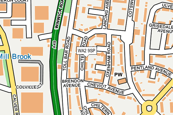 WA2 9SP map - OS OpenMap – Local (Ordnance Survey)
