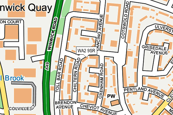 WA2 9SR map - OS OpenMap – Local (Ordnance Survey)
