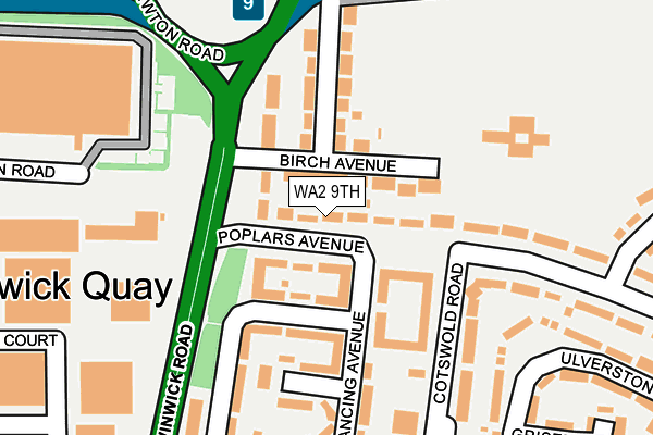 WA2 9TH map - OS OpenMap – Local (Ordnance Survey)