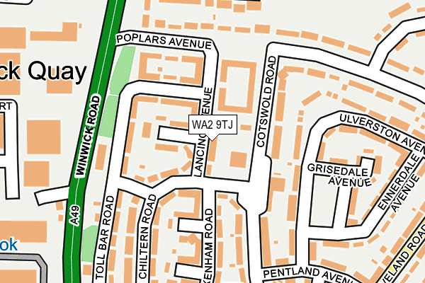 WA2 9TJ map - OS OpenMap – Local (Ordnance Survey)