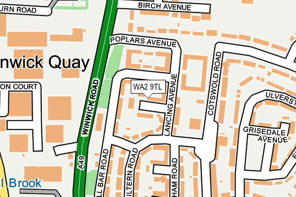 WA2 9TL map - OS OpenMap – Local (Ordnance Survey)