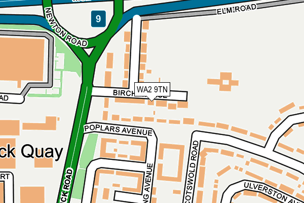 WA2 9TN map - OS OpenMap – Local (Ordnance Survey)