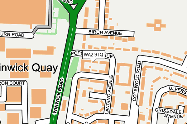 WA2 9TQ map - OS OpenMap – Local (Ordnance Survey)