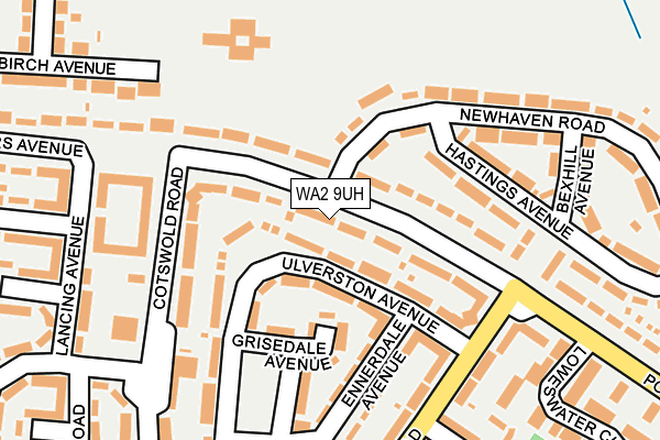 WA2 9UH map - OS OpenMap – Local (Ordnance Survey)