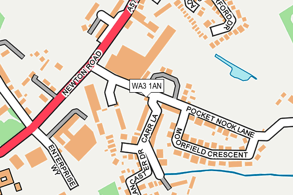 WA3 1AN map - OS OpenMap – Local (Ordnance Survey)