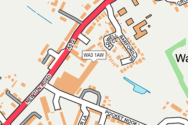 WA3 1AW map - OS OpenMap – Local (Ordnance Survey)