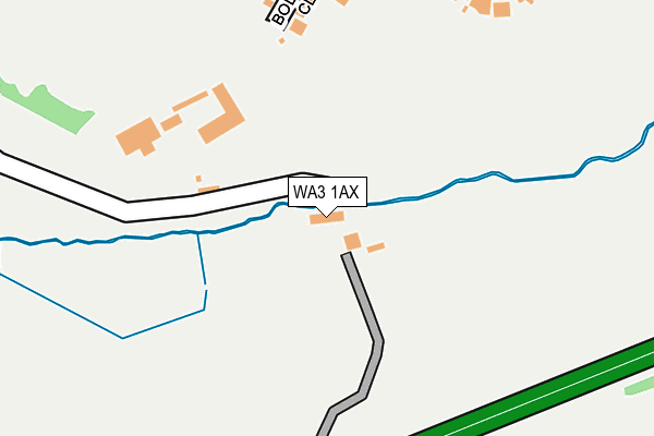 WA3 1AX map - OS OpenMap – Local (Ordnance Survey)