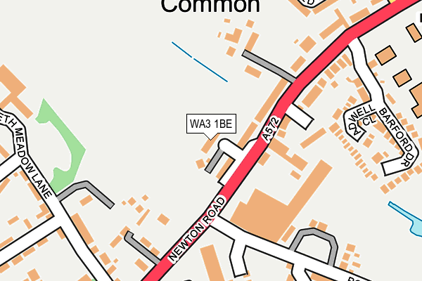 WA3 1BE map - OS OpenMap – Local (Ordnance Survey)