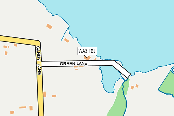 WA3 1BJ map - OS OpenMap – Local (Ordnance Survey)