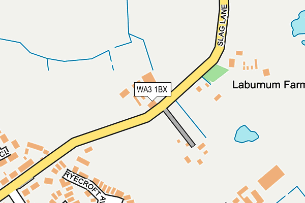 WA3 1BX map - OS OpenMap – Local (Ordnance Survey)