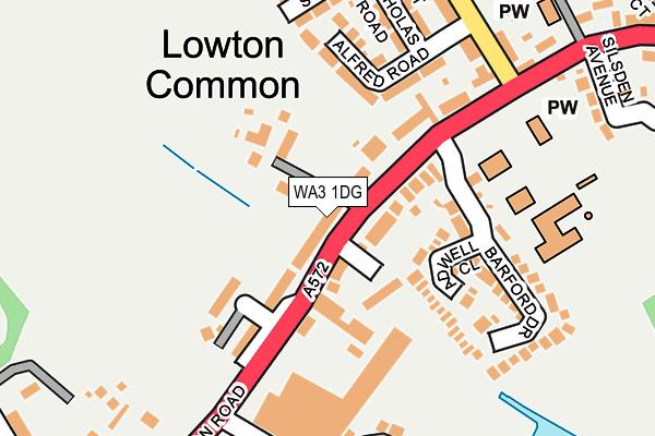 Map of THE HAIR LOUNGE (LOWTON) LTD at local scale