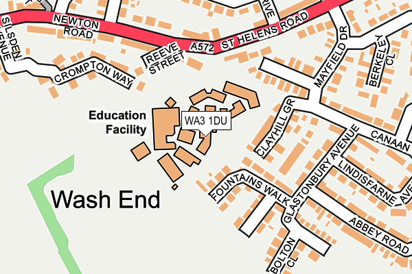 WA3 1DU map - OS OpenMap – Local (Ordnance Survey)