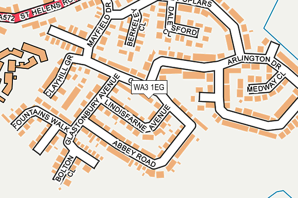 WA3 1EG map - OS OpenMap – Local (Ordnance Survey)