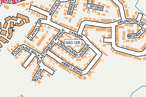 WA3 1ER map - OS OpenMap – Local (Ordnance Survey)