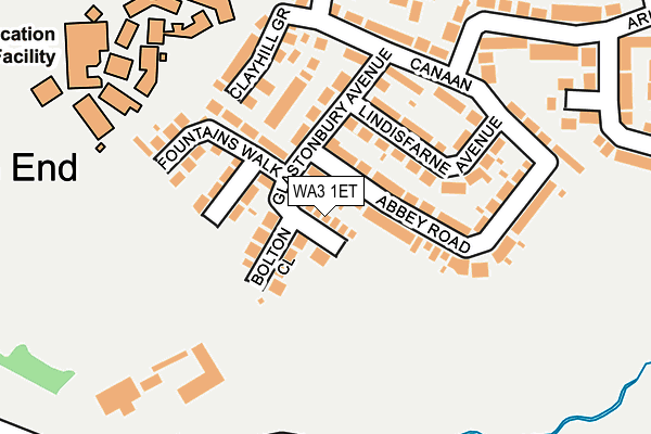 WA3 1ET map - OS OpenMap – Local (Ordnance Survey)