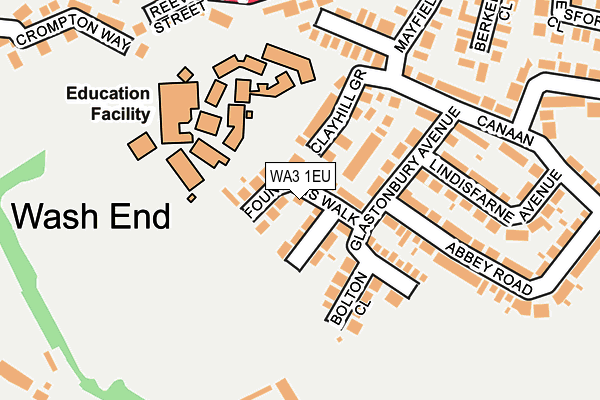 WA3 1EU map - OS OpenMap – Local (Ordnance Survey)