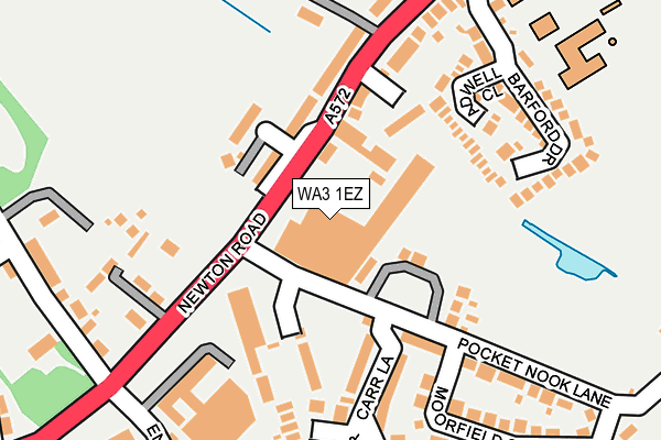 WA3 1EZ map - OS OpenMap – Local (Ordnance Survey)