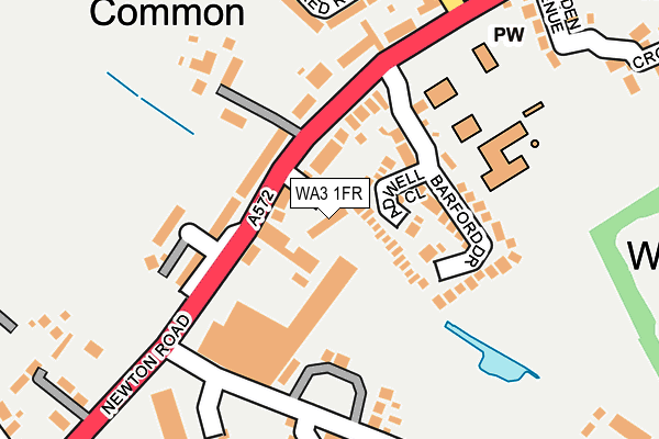 WA3 1FR map - OS OpenMap – Local (Ordnance Survey)