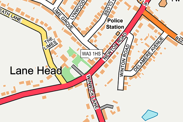 WA3 1HS map - OS OpenMap – Local (Ordnance Survey)