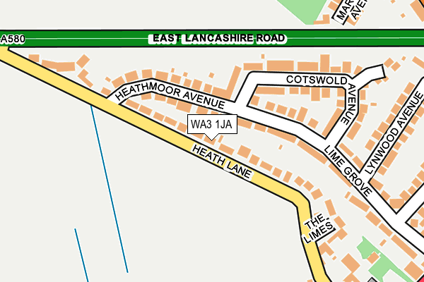 WA3 1JA map - OS OpenMap – Local (Ordnance Survey)