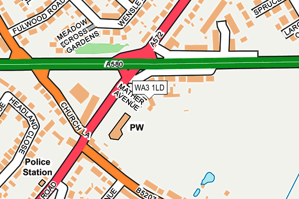 WA3 1LD map - OS OpenMap – Local (Ordnance Survey)