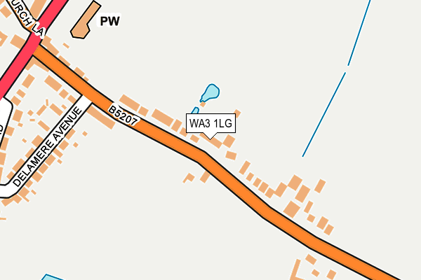 WA3 1LG map - OS OpenMap – Local (Ordnance Survey)