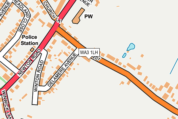 WA3 1LH map - OS OpenMap – Local (Ordnance Survey)