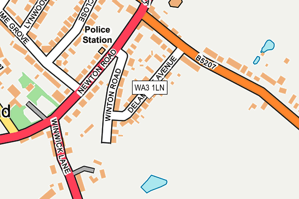 WA3 1LN map - OS OpenMap – Local (Ordnance Survey)