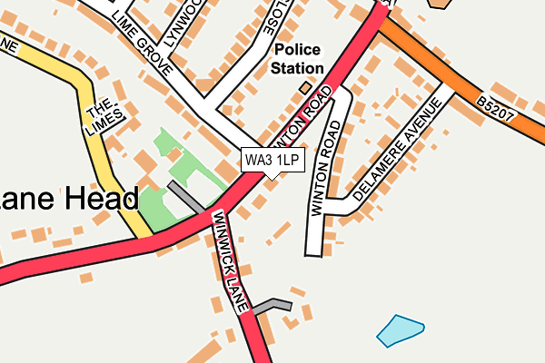 WA3 1LP map - OS OpenMap – Local (Ordnance Survey)