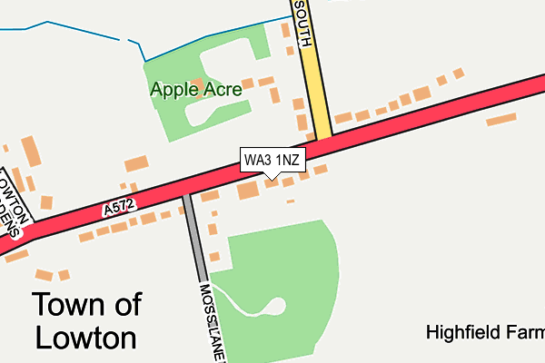 Map of THE TRAVELLERS REST (LOWTON) LIMITED at local scale