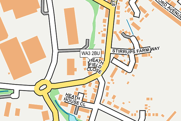 WA3 2BU map - OS OpenMap – Local (Ordnance Survey)