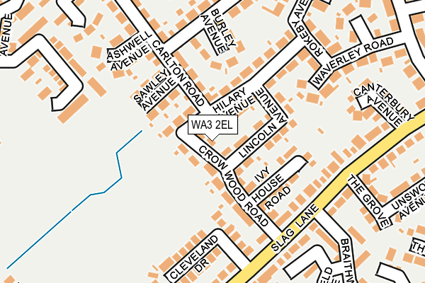 WA3 2EL map - OS OpenMap – Local (Ordnance Survey)